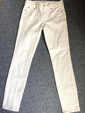 J. Crew Off-White Classic Mid-Rise Skinny Jeans Size 25/28